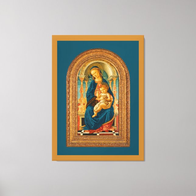 Toile Botticelli (1445-1510) Madonna & Child Enthroned (Recto)