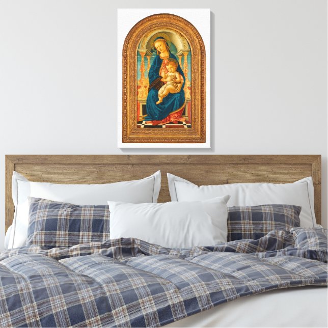 Toile Botticelli (1445-1510) Madonna & Child Enthroned C (Insitu(Chambre))