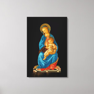 Toile Botticelli Madonna et l'enfant intronisé