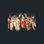 Toile Botticelli Primavera<br><div class="desc">Emballage en toile Primavera Botticelli. Peinture à l'huile sur panneau à partir de 1482. Sandro Botticelli était l'un des grands artistes de la Renaissance primée pour ses figures luxuriantes et son utilisation dynamique de la couleur. Primavera est l'une de ses peintures les plus célèbres et les plus aimées, mettant en...</div>