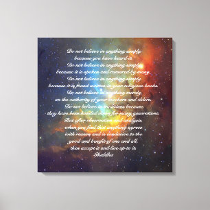 Toile Bouddha citation Ne croyez pas News Today