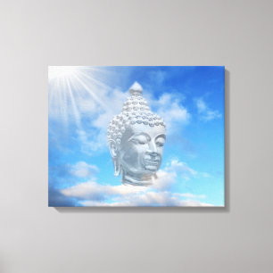 Toile bouddha en argent dans le ciel