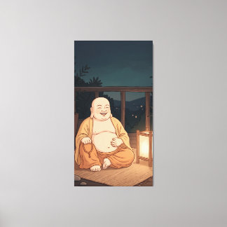 Toile Bouddha rieur