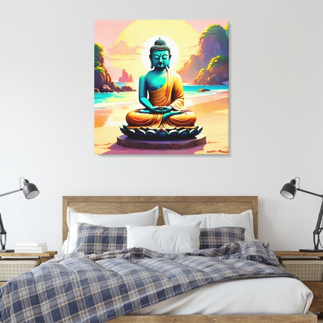 Toile Bouddha - Rivages sereins de l'illumination  (Insitu(Chambre))