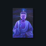 Toile Bouddha violet Universe Galaxy peinture murale<br><div class="desc">Belle peinture murale de Bouddha violet sur toile étirée. OEuvre originale créée par l'artiste Raphaela Wilson avec de l'acrylique sur toile. Une réplique d'illustrations représente Bouddha méditant en position lotus avec une lumière brillante au-dessus de sa tête, entourée d'étoiles et de la profondeur de l'espace. Catégorie : Bouddah, équilibre, paix,...</div>