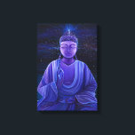 Toile Bouddha violet Universe Galaxy peinture murale<br><div class="desc">Belle peinture murale de Bouddha violet sur toile étirée. OEuvre originale créée par l'artiste Raphaela Wilson avec de l'acrylique sur toile. Une réplique d'illustrations représente Bouddha méditant en position lotus avec une lumière brillante au-dessus de sa tête, entourée d'étoiles et de la profondeur de l'espace. Catégorie : Bouddah, équilibre, paix,...</div>