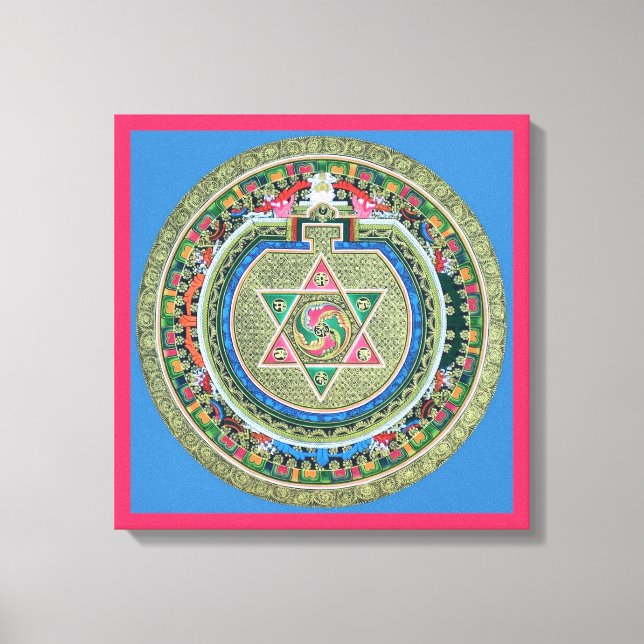 Toile Bouddhisme Tantrique Tibétain vintage Mandala Wall (Recto)