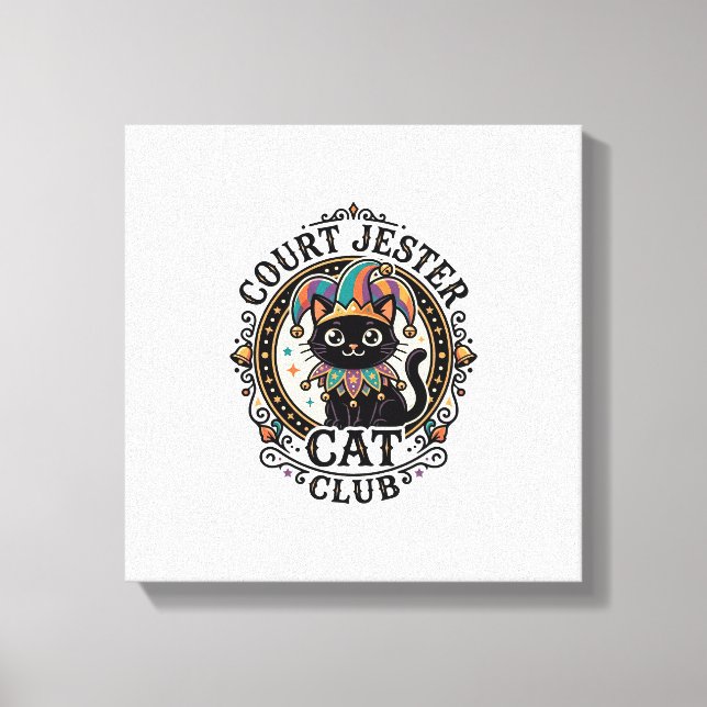 Toile Bouffon de la cour Chat Design amusant pour amateu (Recto)