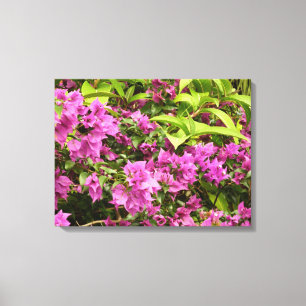 Toile Bougainvillées tropicales violettes