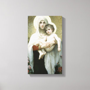 Toile Bouguereau - La Vierge des Rose