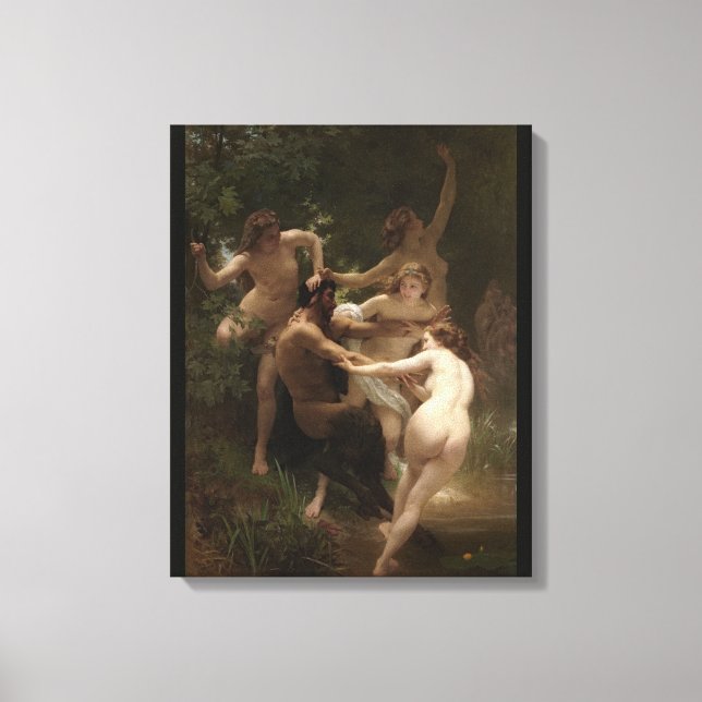 Toile Bouguereau Nymphes et Satyr (Recto)
