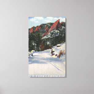 Toile Boulder, Colorado - Flatirons en hiver