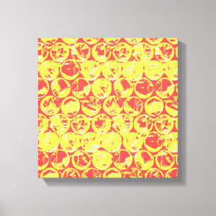 Toile Boule jaune rouge envelopper pop art