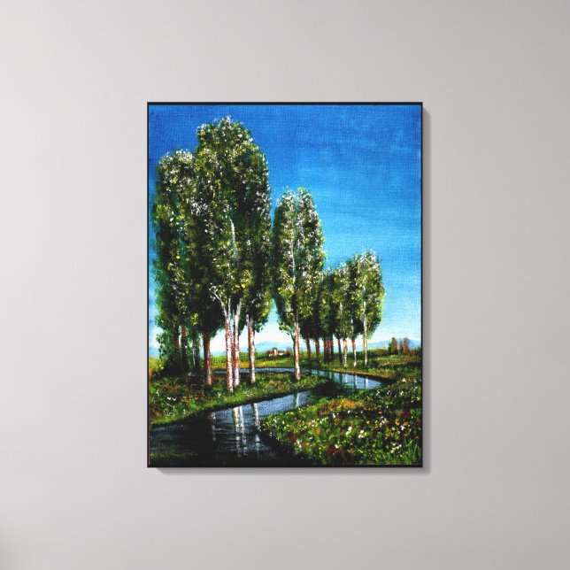 TOILE BOULEAUX EN TOSCANE (Recto)