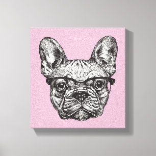 Toile Bouledogue de hippie