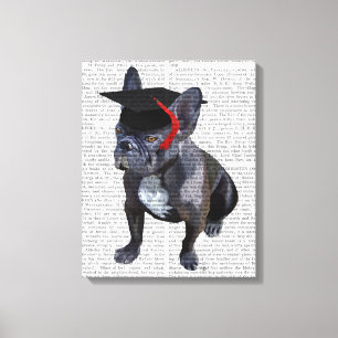Toile Bouledogue français d'obtention du diplôme