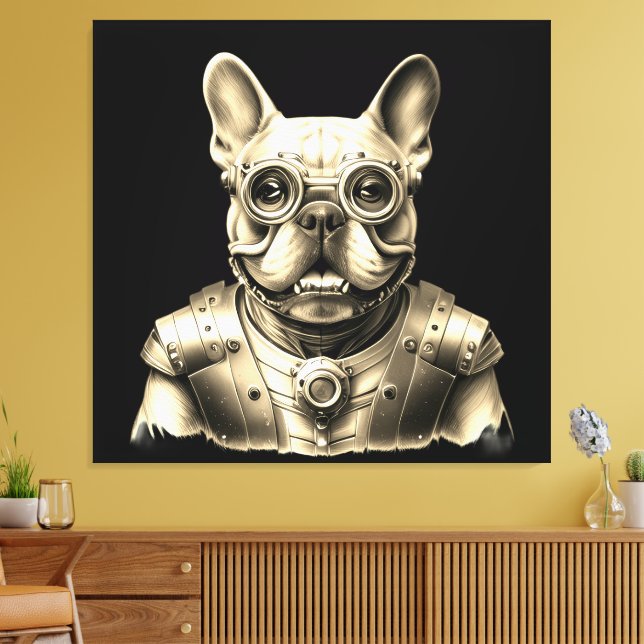 Toile Bouledogue français robot (Insitu(Salon))