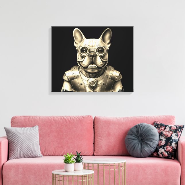 Toile Bouledogue français robot (Insitu(Salon))