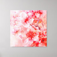 Boules de fleurs de cerisier d'aquarelle