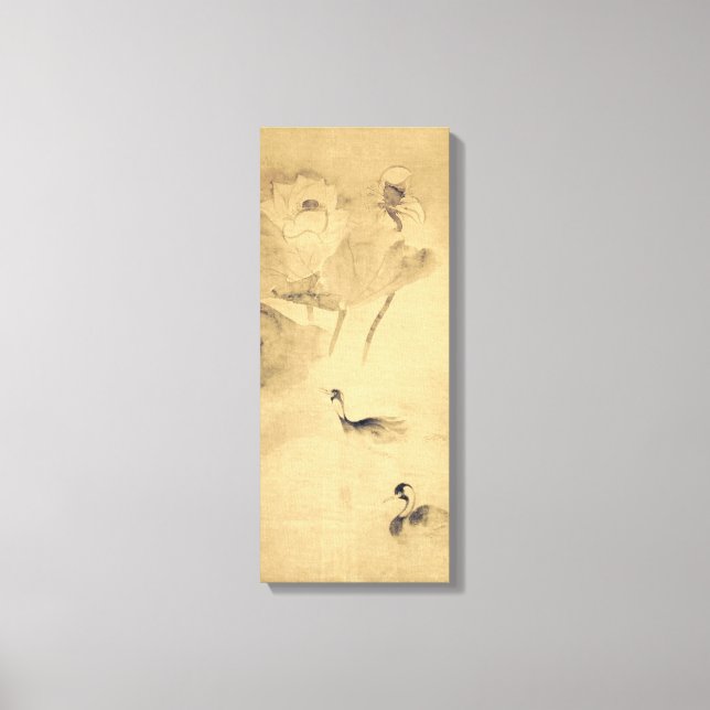 Toile Boules d'eau Tawaraya Sōtatsu à Lotus Pond (Recto)