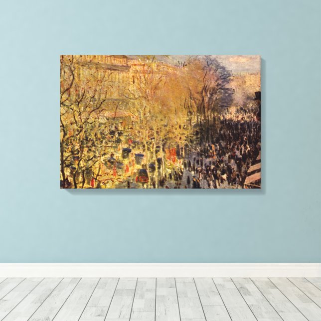 Toile Boulevard des Capucines par Claude Monet, Beaux-ar (Insitu (Plancher de Bois))