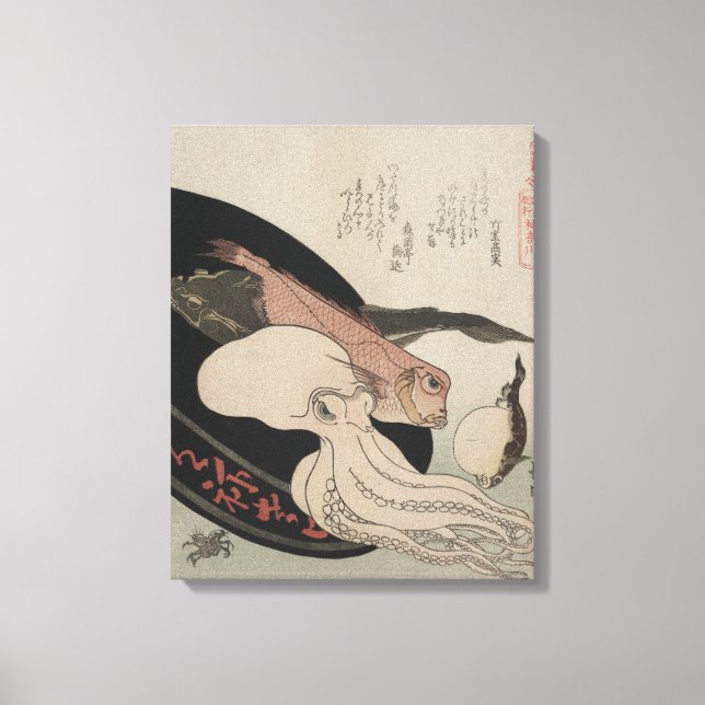 Toile Bounty de fruits de mer japonais Vintage (Recto)