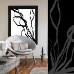 Toile Bouquet Blanc : Abstrait blanc & noir<br><div class="desc">Impression Abstraite avec schéma de couleurs Achromatique (blanc et noir)</div>