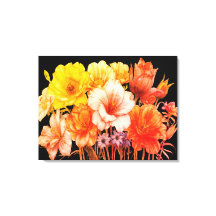 Bouquet de fleurs jaunes en fleurs sur un mur