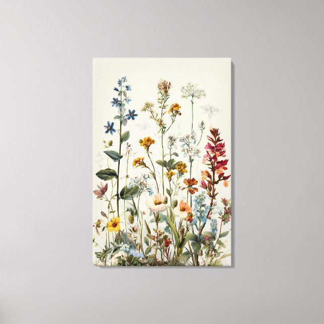Toile Bouquet de fleurs sauvages Blue Spike (Recto)