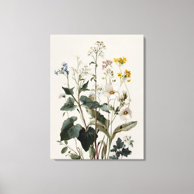Toile Bouquet de fleurs sauvages d'anémone (Recto)