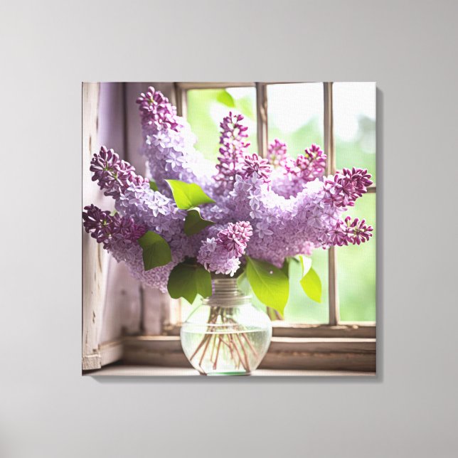 Toile Bouquet de lilas violet (Recto)