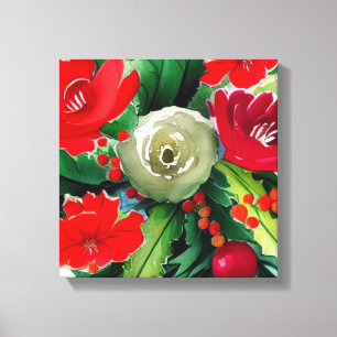 Toile Bouquet de Noël