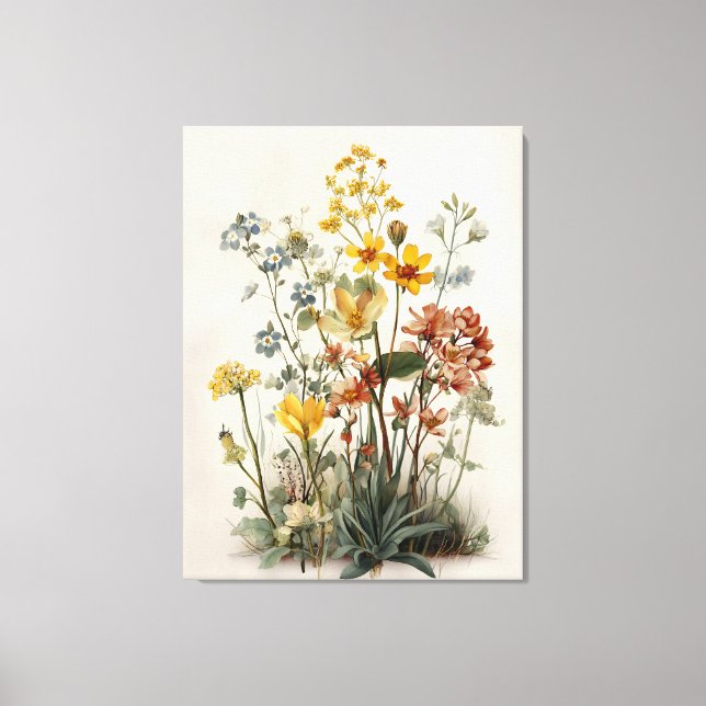Toile Bouquet de prairie fleurie (Recto)