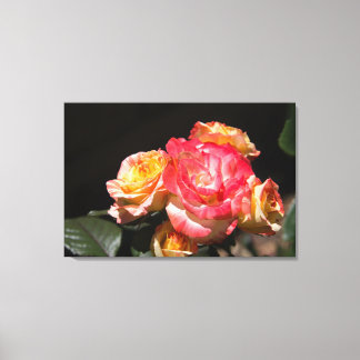 Toile Bouquet de Roses lumineux