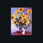 Toile Bouquet de tournesols de Claude Monet, Art Vintage<br><div class="desc">Bouquet of Sunflowers (1881) de Claude Monet est un vintage impressionniste peinture à la morue florale d'art. Fleurs jaunes fleuries du jardin. Un bouquet de tournesol de saison estivale dans un vase. À propos de l'artiste : Claude Monet (1840-1926) est un fondateur du mouvement de peinture impressionniste française, dont la...</div>