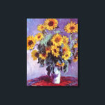 Toile Bouquet de tournesols de Claude Monet, Art Vintage<br><div class="desc">Bouquet of Sunflowers (1881) de Claude Monet est un vintage impressionniste peinture à la morue florale d'art. Fleurs jaunes fleuries du jardin. Un bouquet de tournesol de saison estivale dans un vase. À propos de l'artiste : Claude Monet (1840-1926) est un fondateur du mouvement de peinture impressionniste française, dont la...</div>
