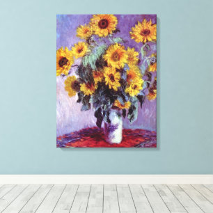 Toile Bouquet de tournesols par Claude Monet, Art vintag