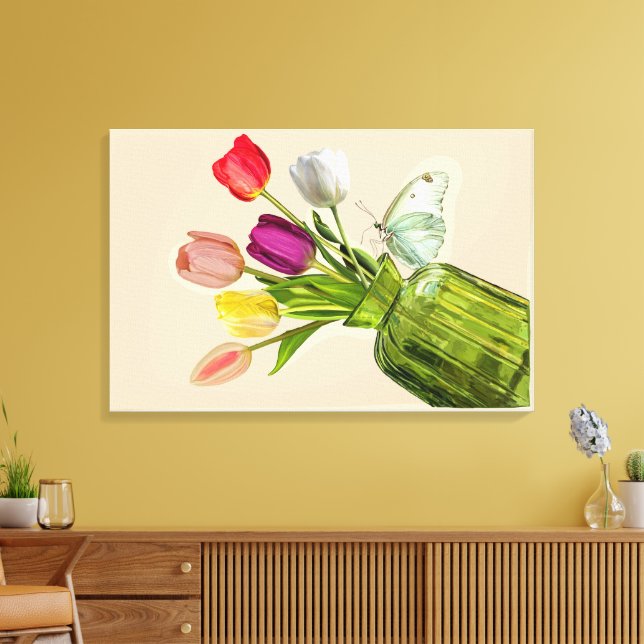 Toile bouquet de tulipes (Insitu(Salon))