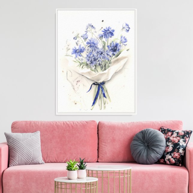 Toile Bouquet de violet éthéré (Insitu(Salon))