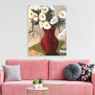 Toile Bouquet floral dans un vase n° 3 : Cottagecore fle