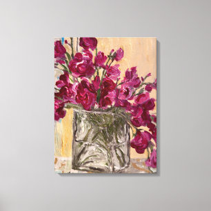 Toile Bouquet floral dans un vase n° 4 : Cottagecore fle