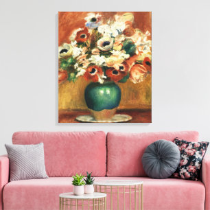 Toile Bouquet floral Renoir d'art raffiné dans le style 