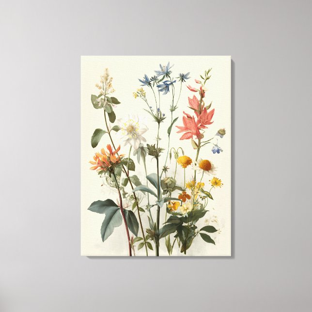 Toile Bouquet Prairie de Fleurs Sauvages (Recto)