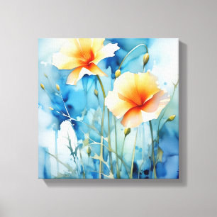 Toile Bouquet Sunshine : Une aquarelle florale vibrante