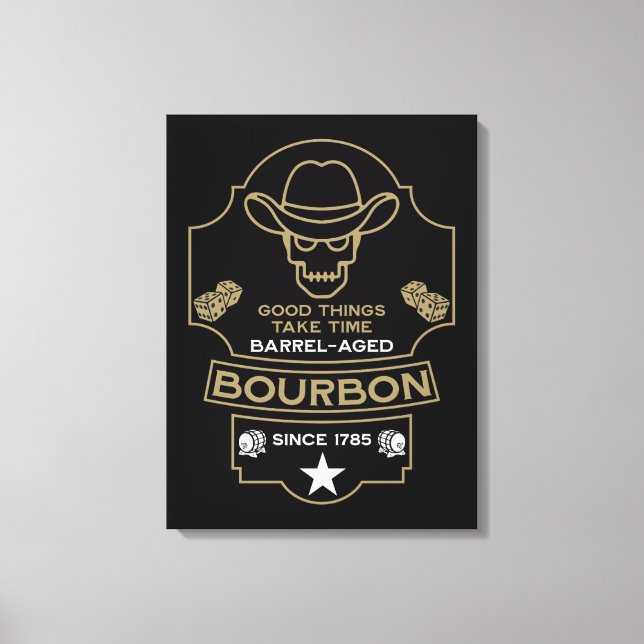 Toile Bourbon Whiskey Art (Recto)