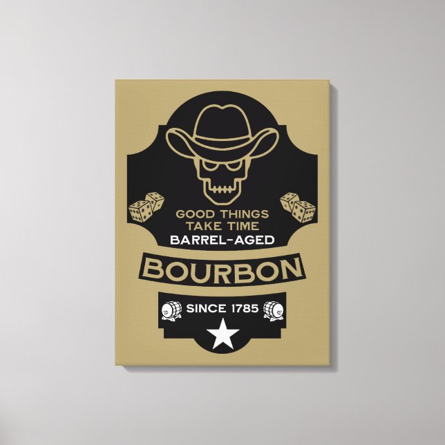 Toile Bourbon Whiskey Art (Recto)