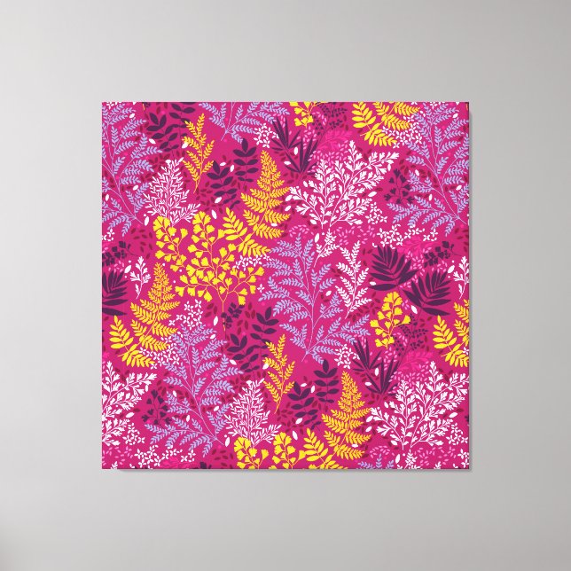 Toile Bourgogne Golden Autumn Forest Feuilles (Recto)