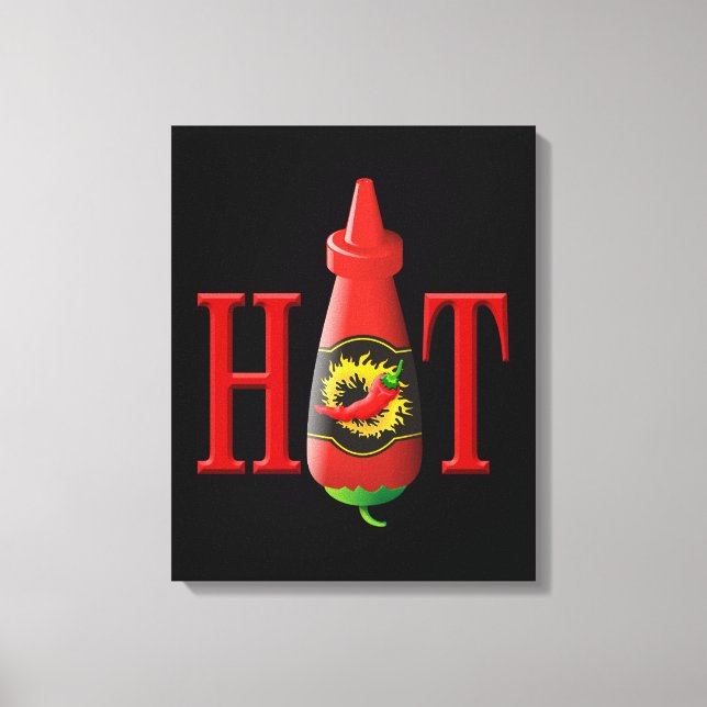 Toile Bouteille de sauce chaude (Recto)