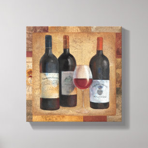 Toile Bouteilles de vin avec le verre