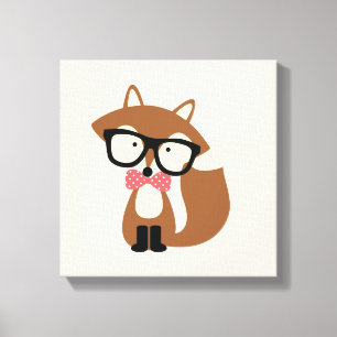 Toile Bow Cravate Hipster Renard Brown